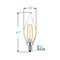 Luxrite CA11 LED Light Bulbs 4W (40W Equivalent) 400LM 2700K Warm White Dimmable E12 Candelabra Base 6-Pack LR21573-6PK - alternate 4
